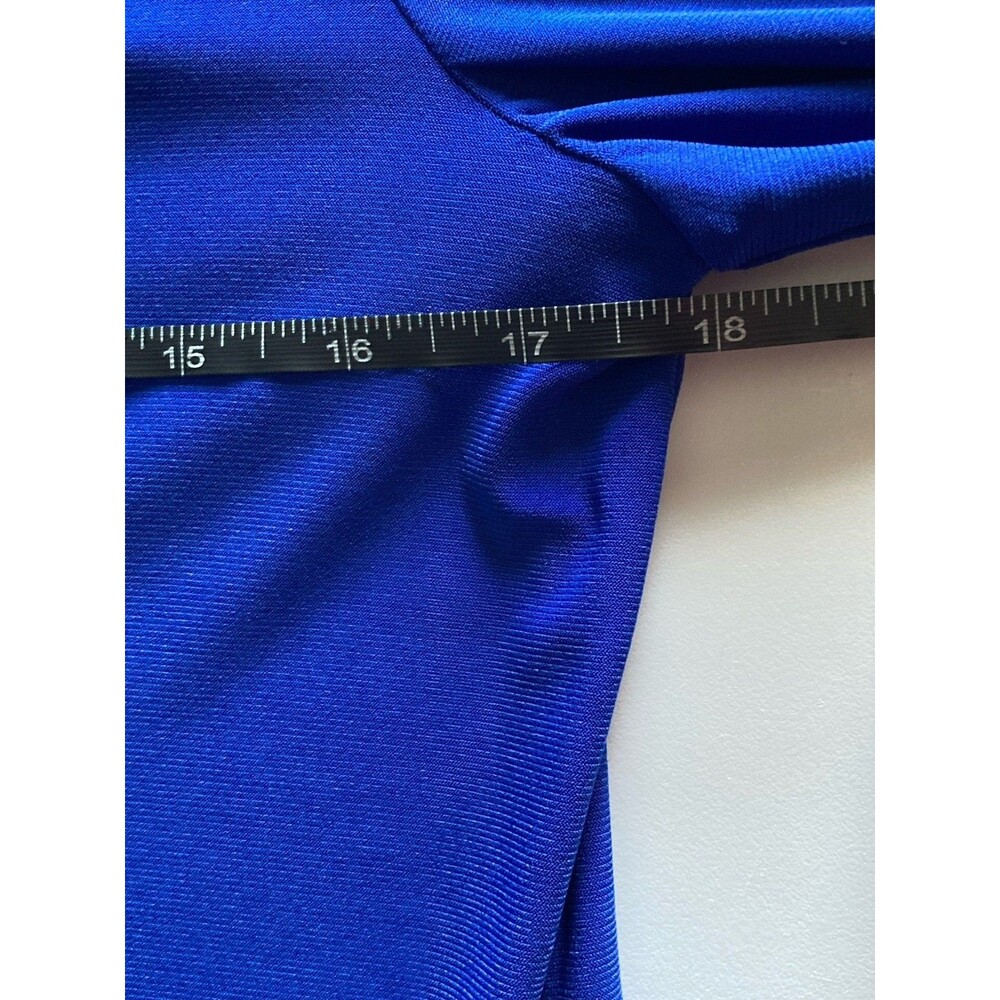Coco Bianco Top Small Sapphire Blue Flared Sleeves Excellent Condition Stretch - Picture 13 of 16